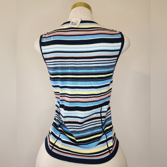 Liz Claiborne Colorful Striped Knit Tank Top NWT - Picture 4 of 8